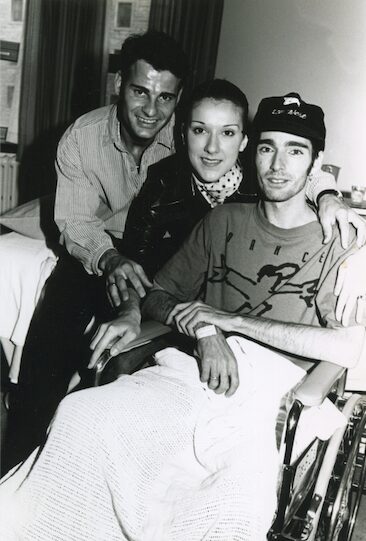 Photo de Céline en visite avec le conjoint de Michel Cloutier, membre du personnel de Gay Globe