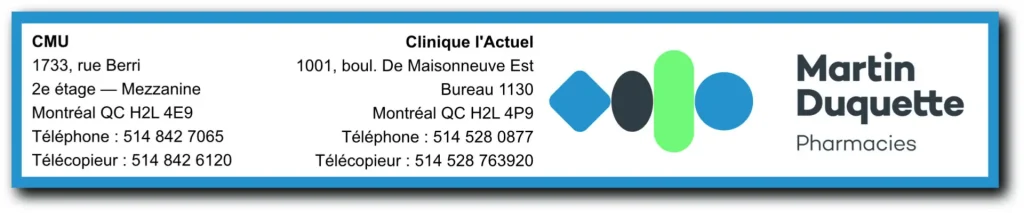 Bannière Pharmacie Duquette