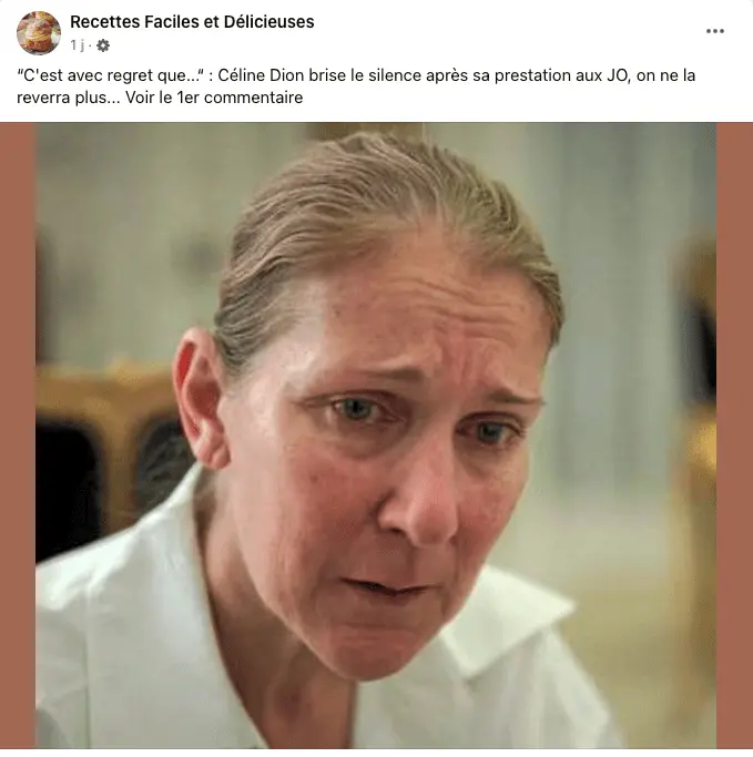 Celine fake news image