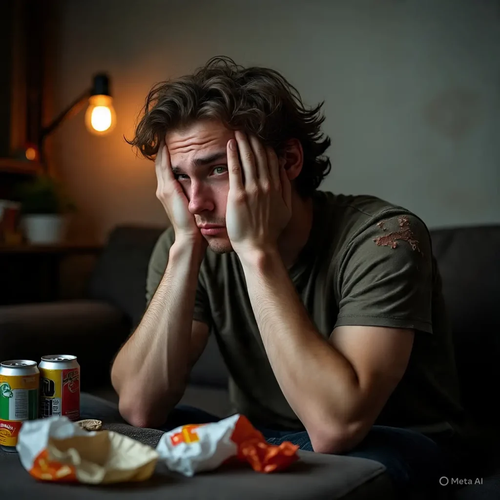 Jeune homme qui souffre d'andropause